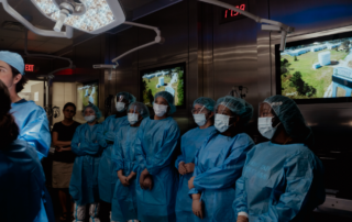 Students in the operating room during the Clinical Access Program